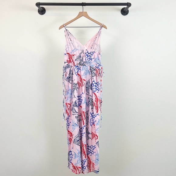 NWT Loft Fish Double Side Tie Maxi Dress - Picture 3 of 7